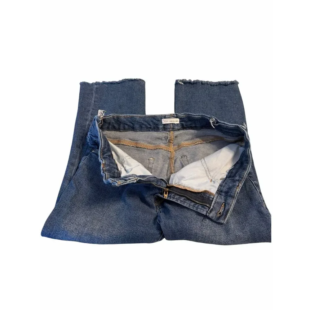 Good American Distressed Cropped Jeans - Picture 5 of 13